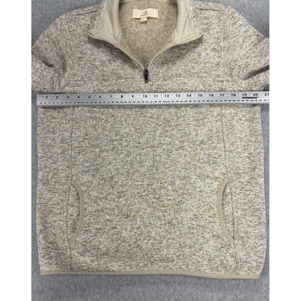 Thread & Supply Oatmeal Quarter Zip Fleece Pullover L Cozy Minimalist Outdoor - Picture 9 of 10